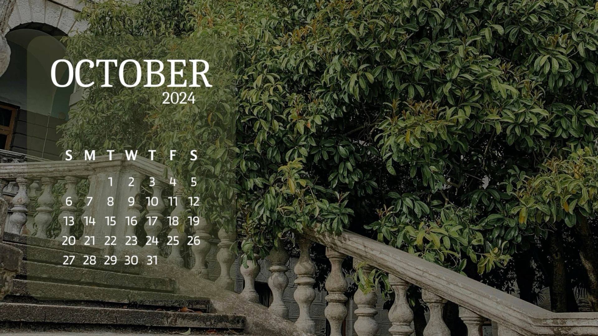 Haunting october wallpaper desktop for a chilling atmosphere