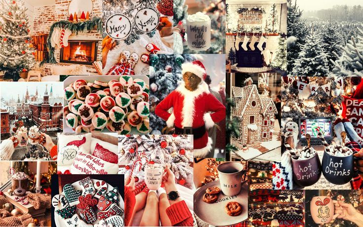 christmas collage wallpaper laptop download