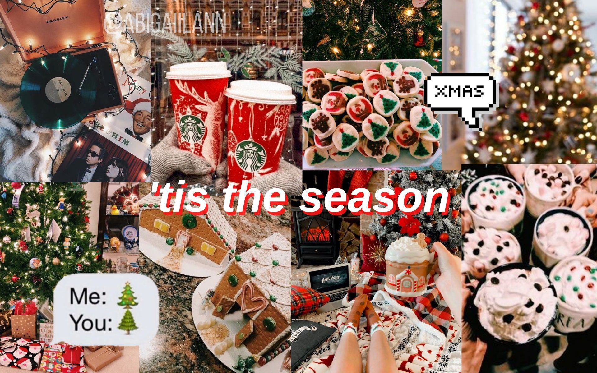 christmas collage wallpaper laptop 0057