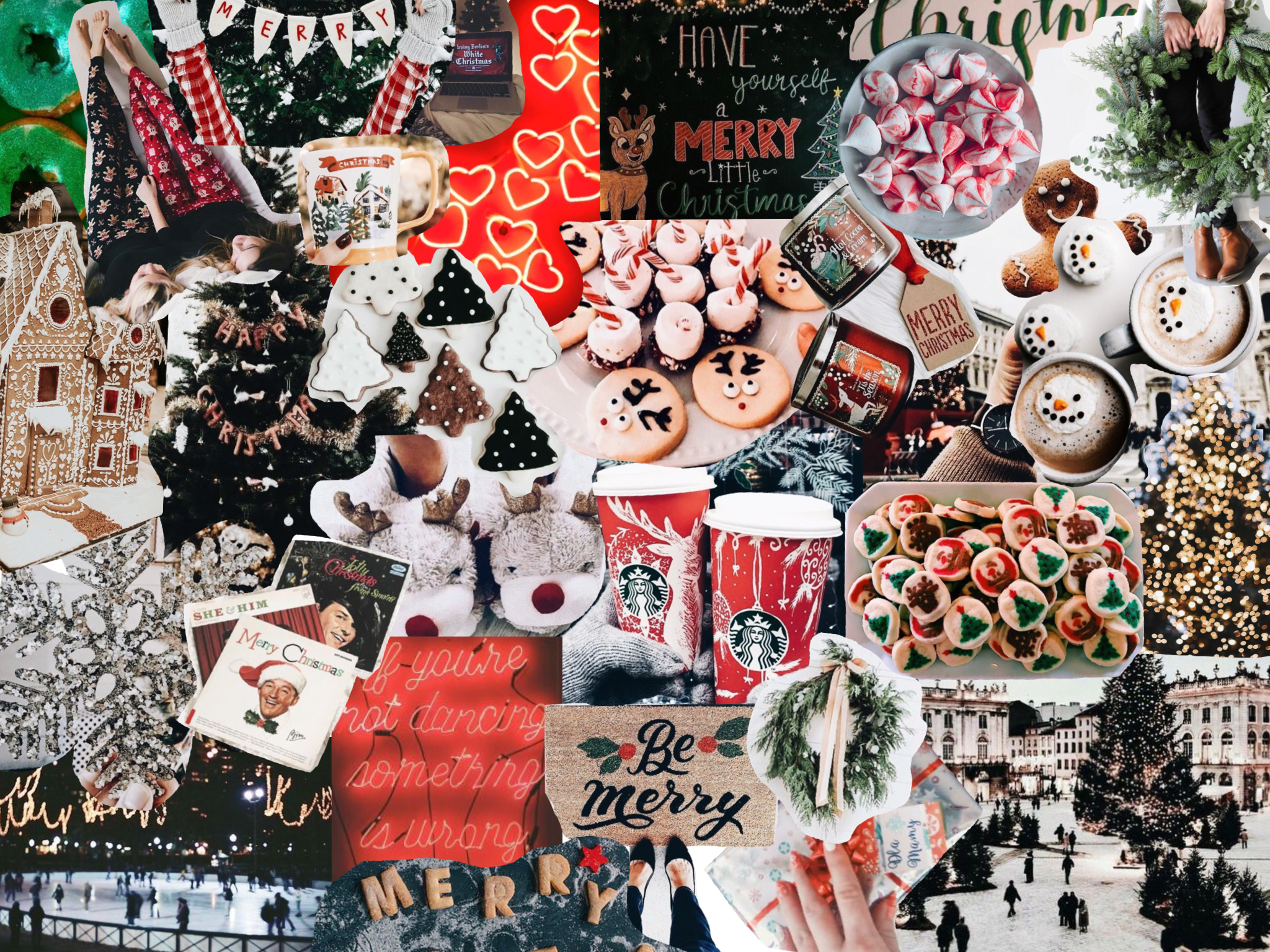 christmas collage wallpaper laptop 0062