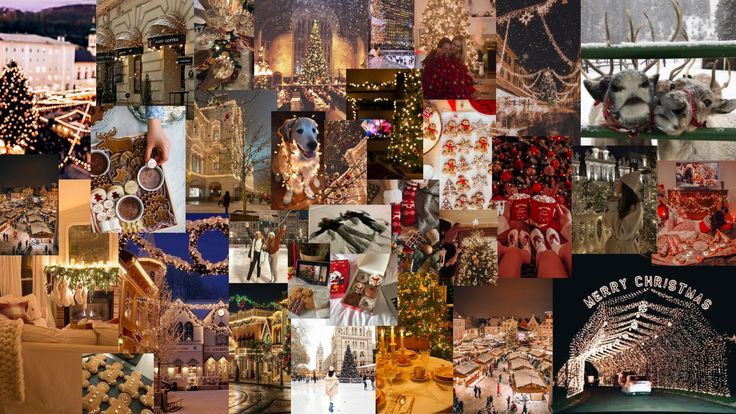 christmas collage wallpaper laptop 0084