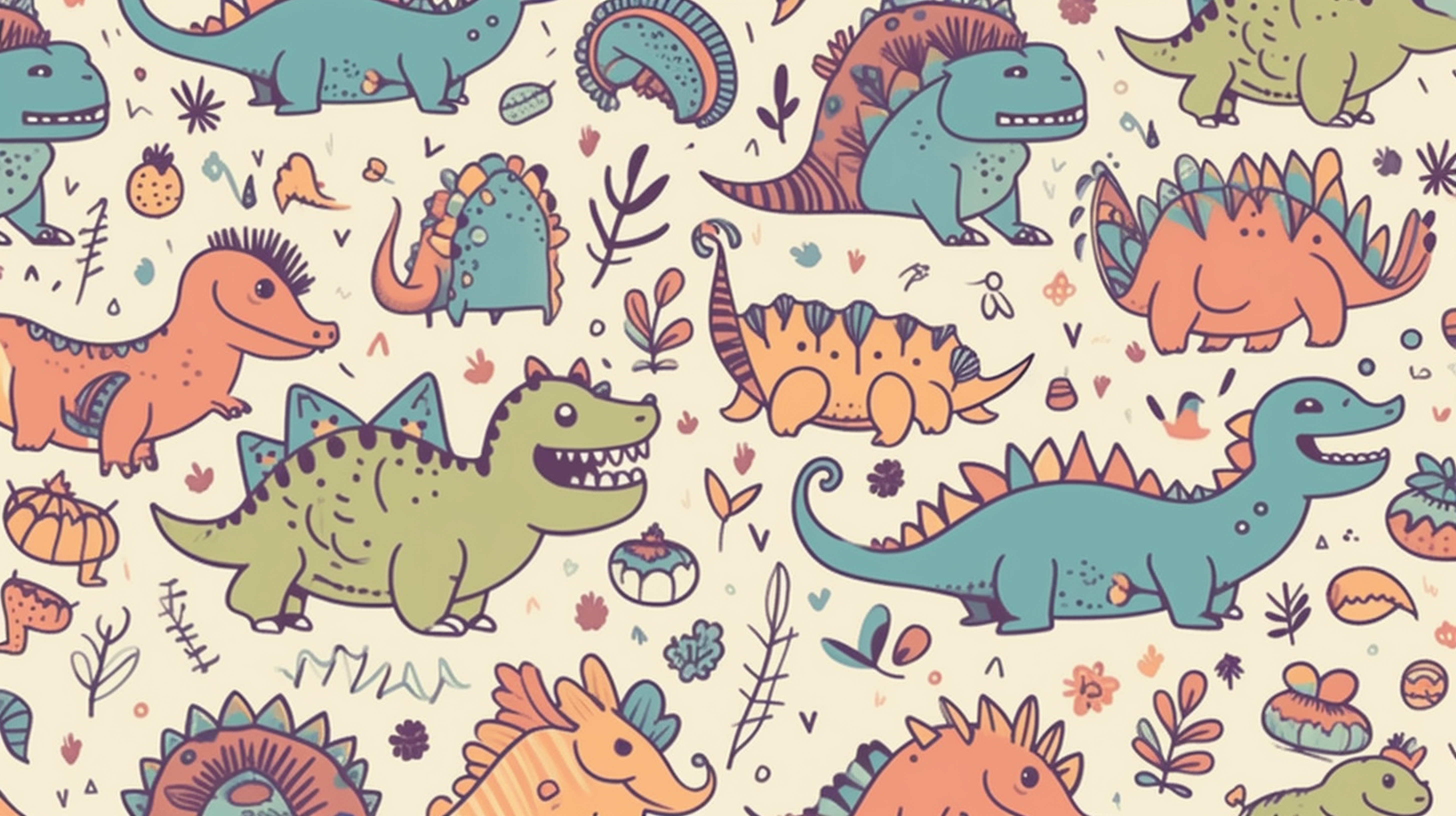 colorful dinosaur desktop wallpaper