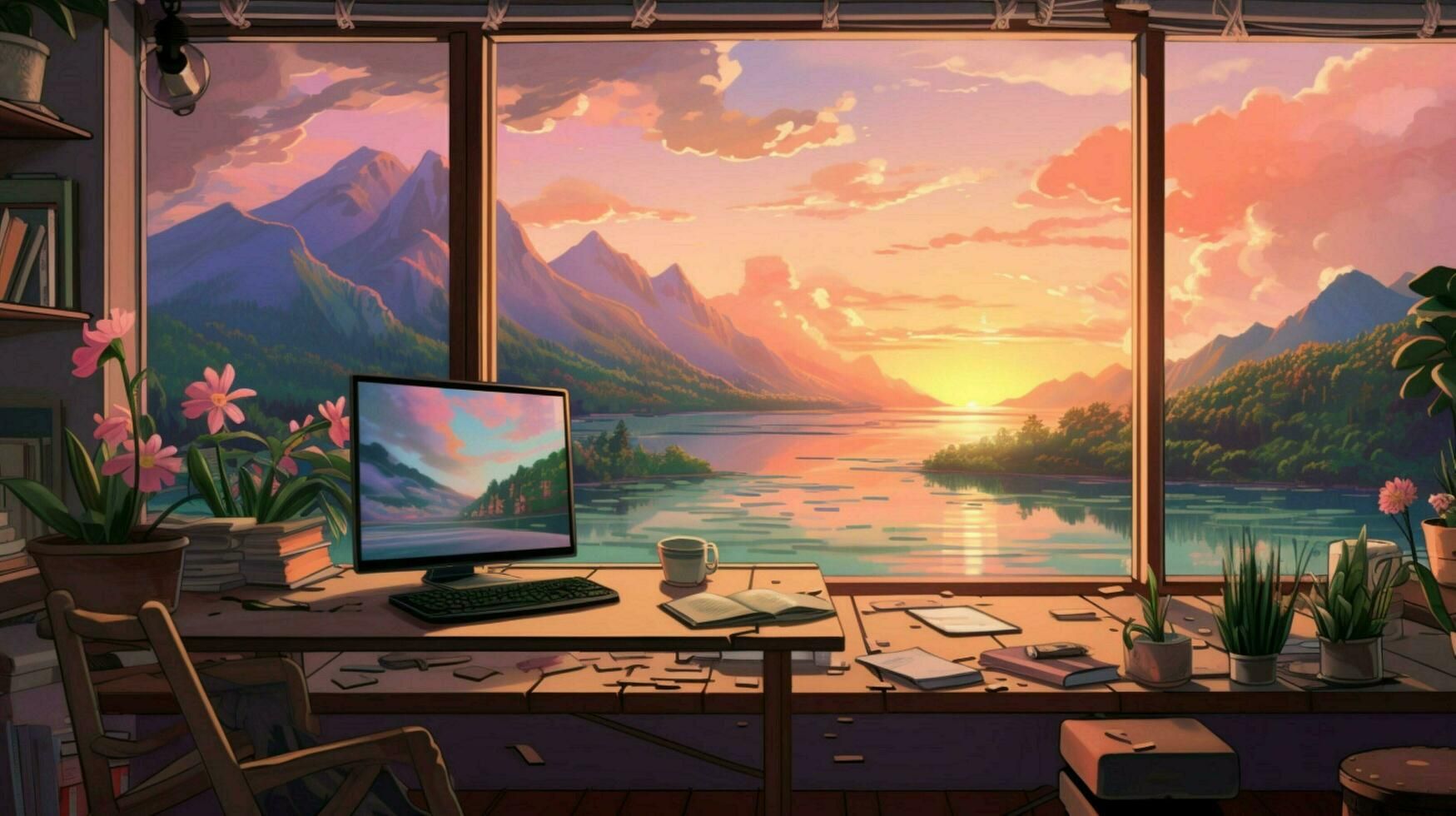 customizable lofi desktop wallpapers