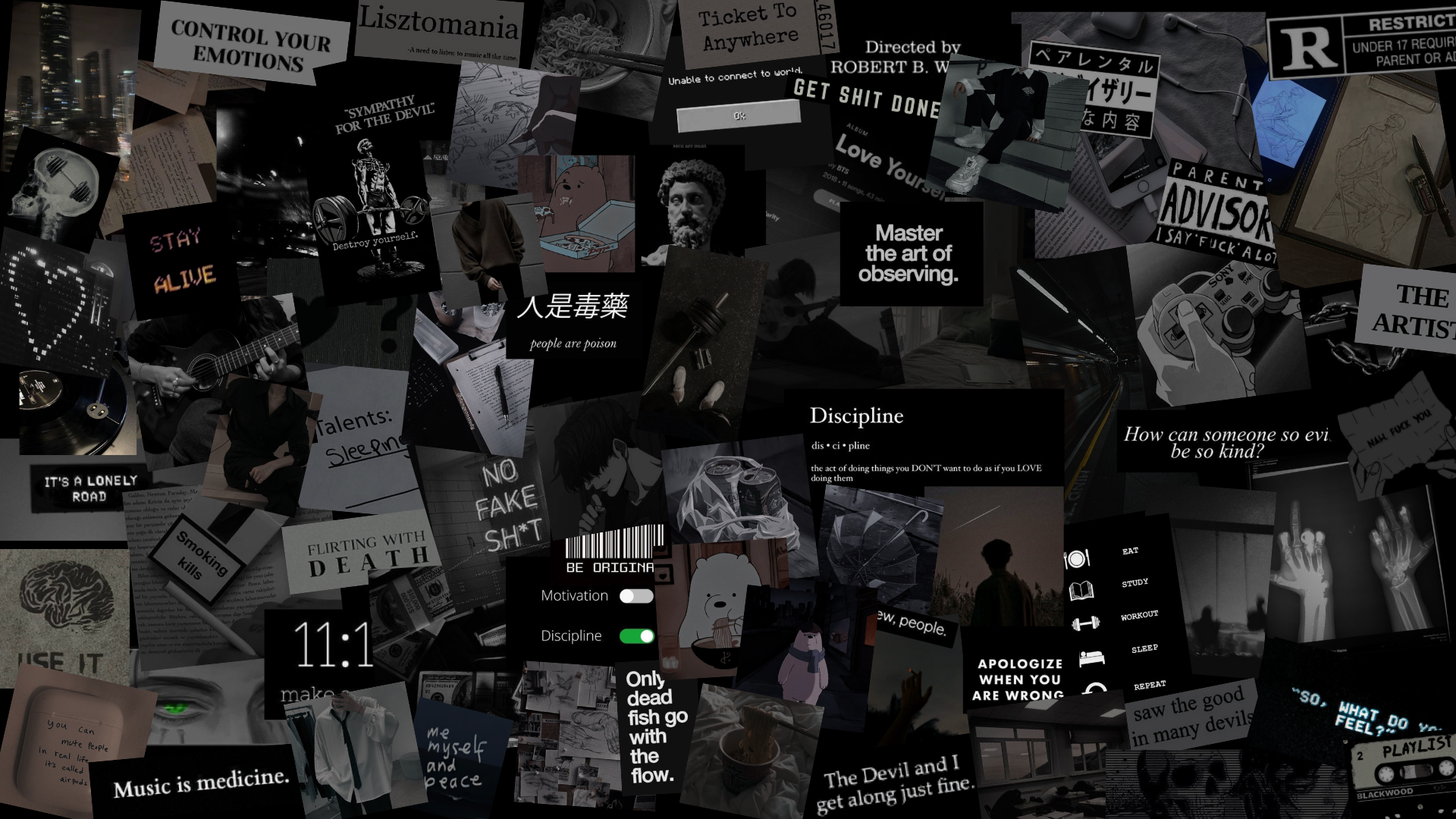 dark aesthetic desktop wallpaper collection