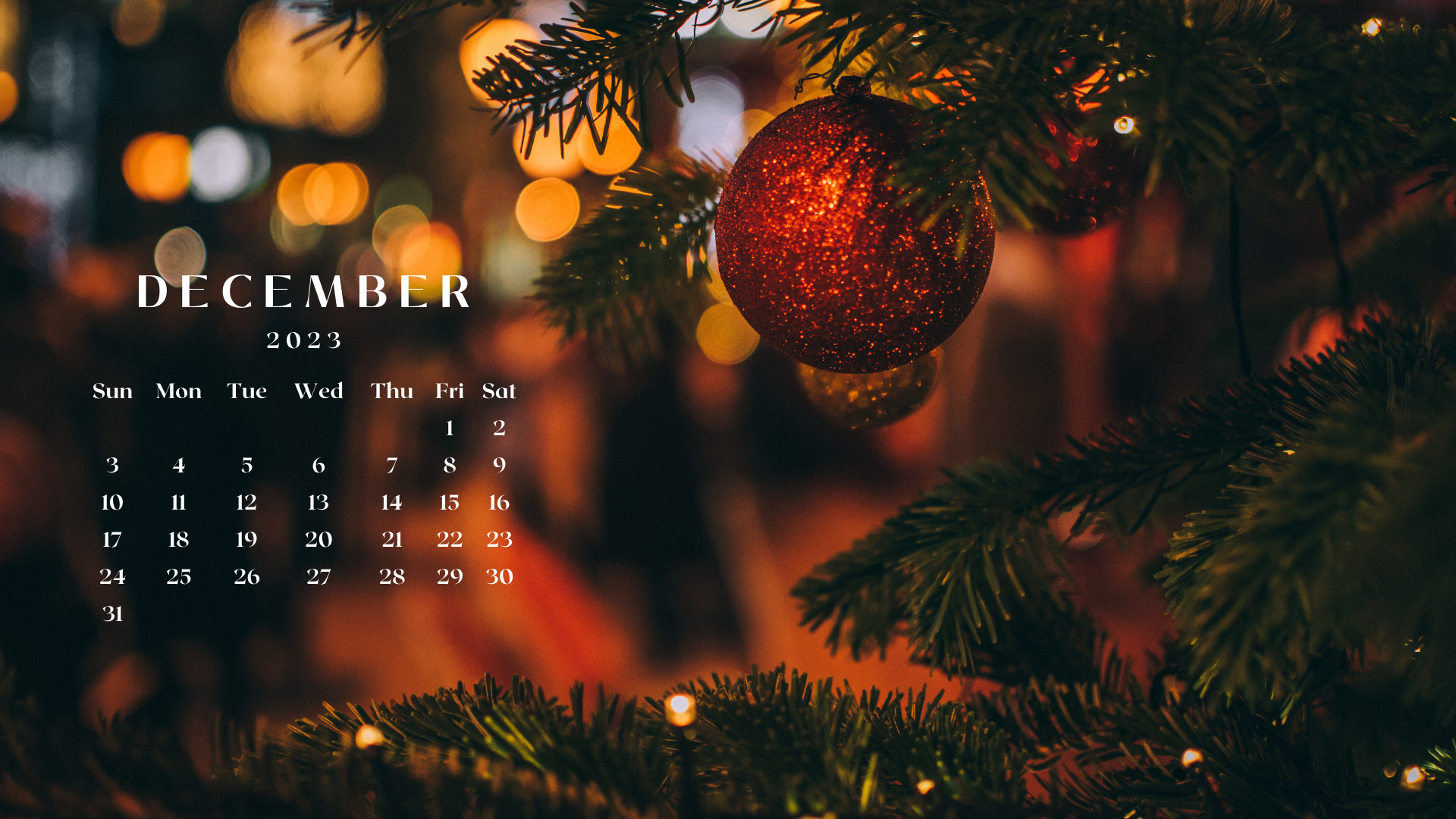 December winter scenery desktop wallpaper