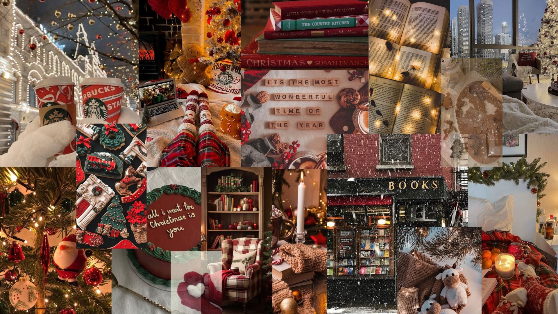 enchanting desktop backgrounds with Christmas aesthetics