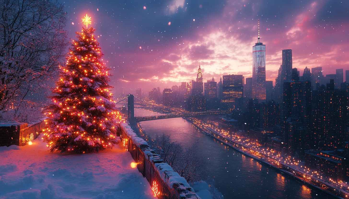 festive christmas tree wallpaper desktop backgrounds