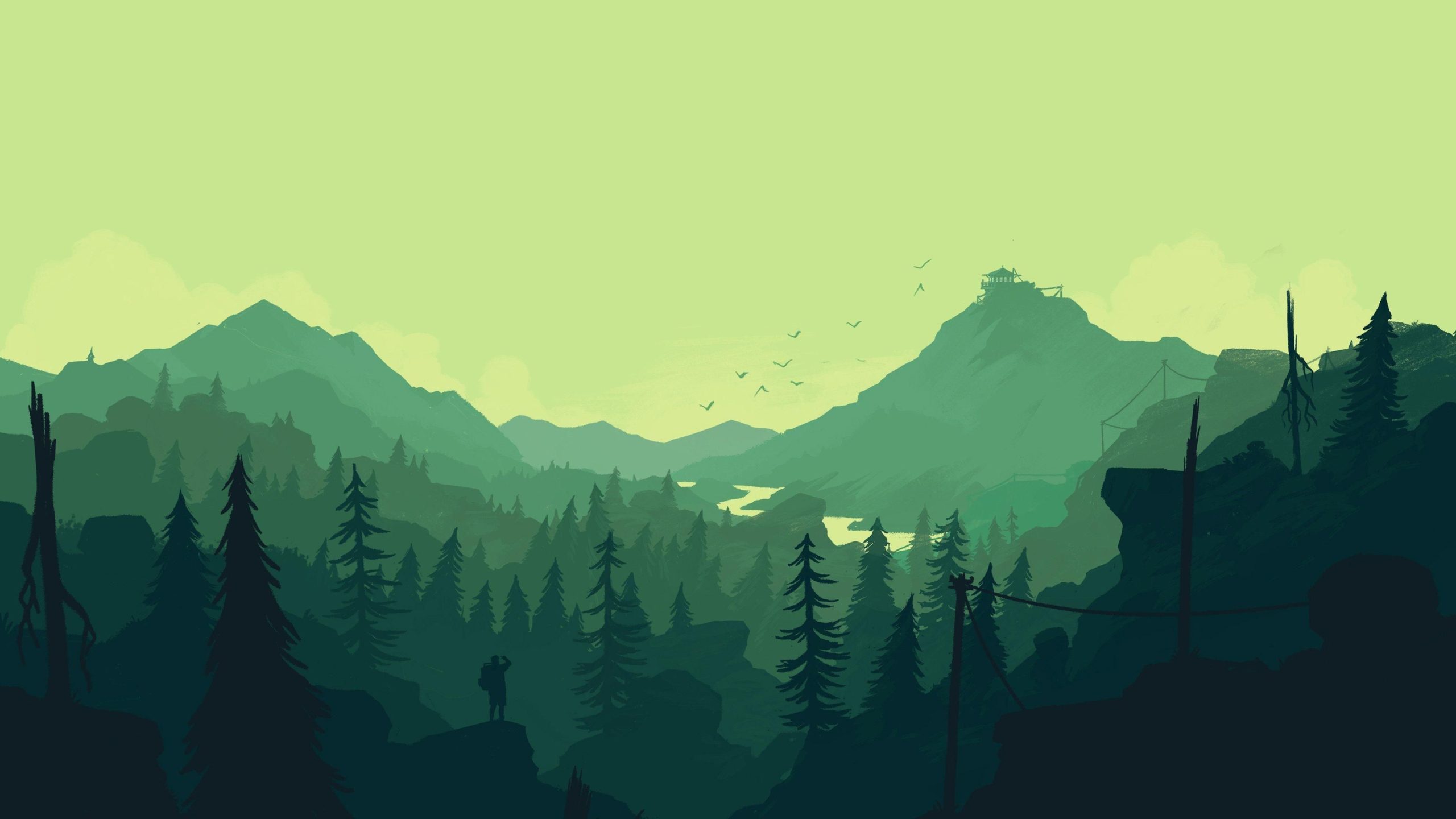 green desktop wallpaper