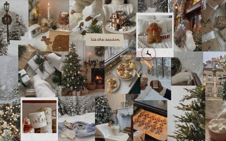 high-quality christmas collage wallpaper for laptops