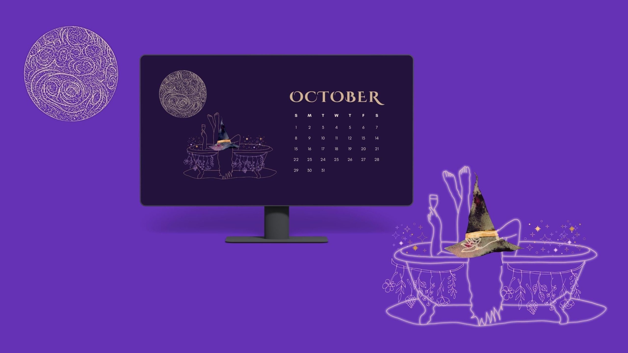 high resolution witchy desktop wallpaper