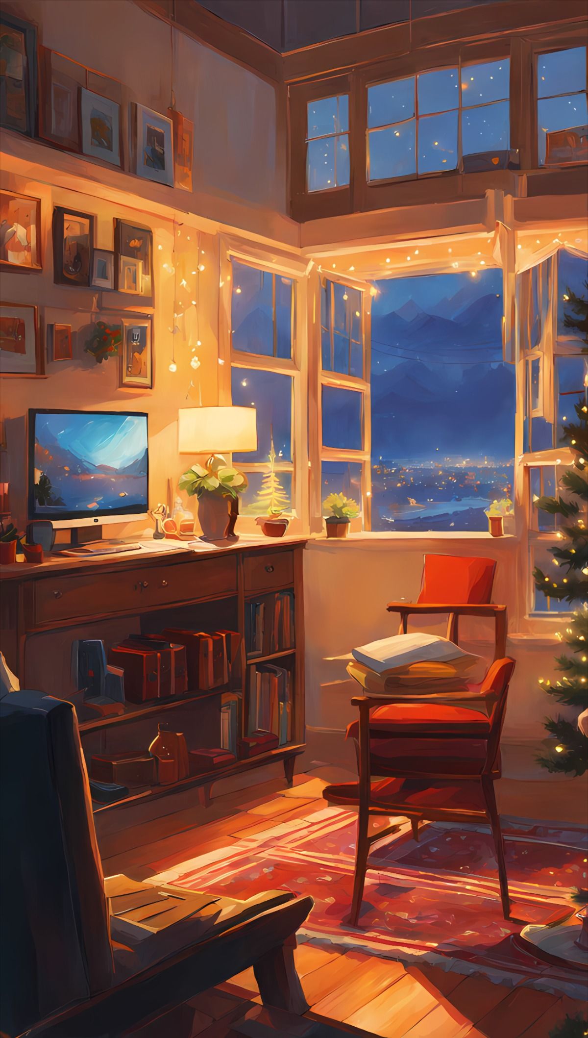 joyful aesthetic Christmas desktop themes