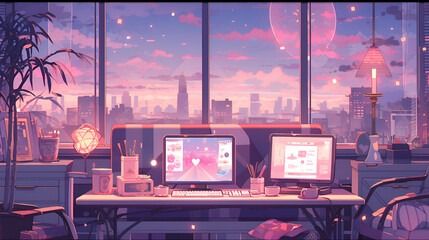 lofi desktop wallpaper 0086