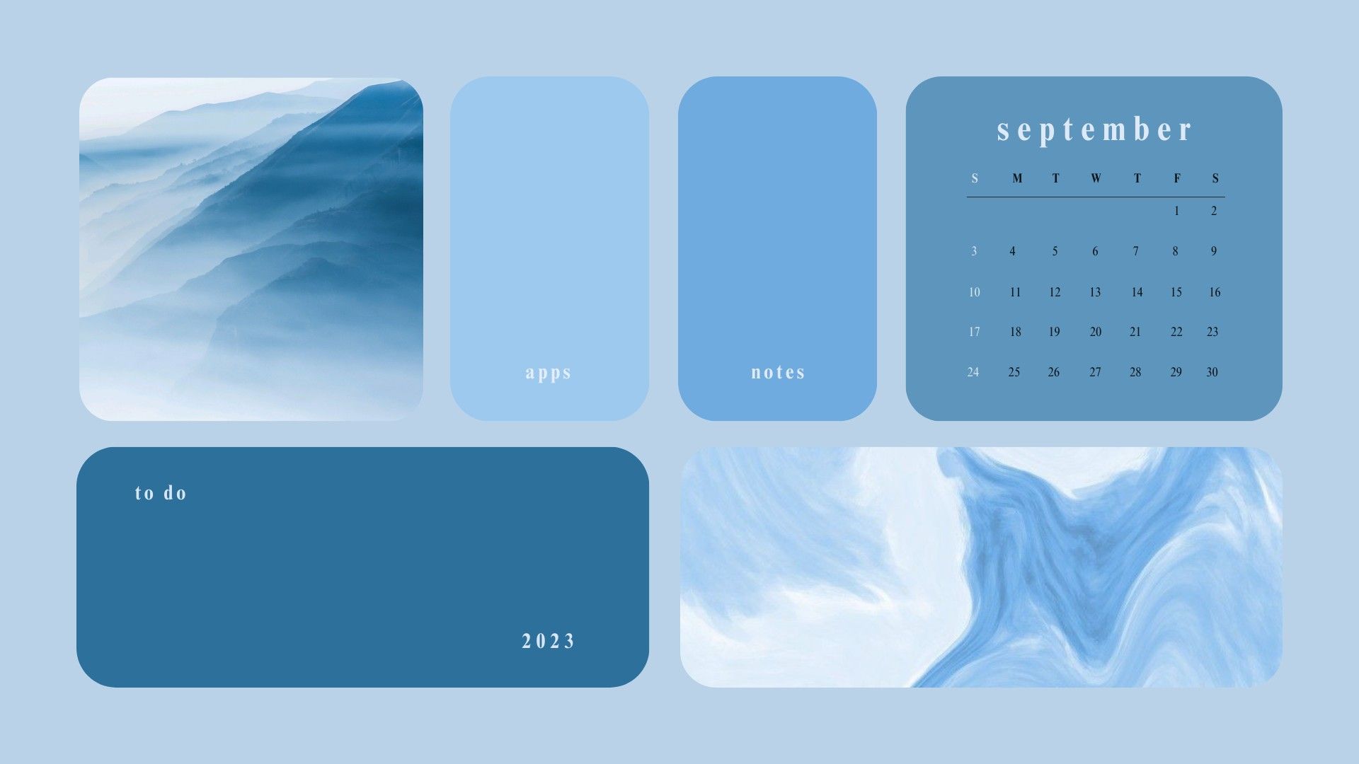 minimalist blue aesthetic desktop wallpaper 0027