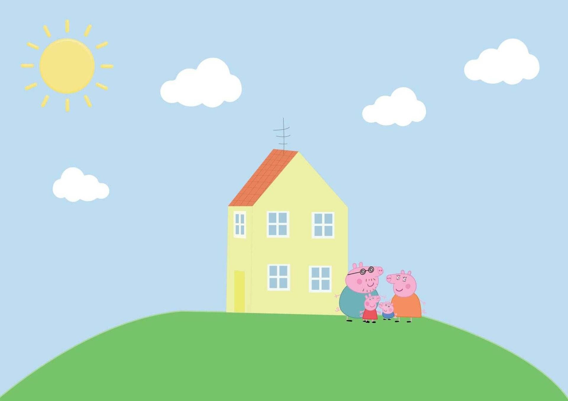 Peppa Pig animated desktop wallpaper