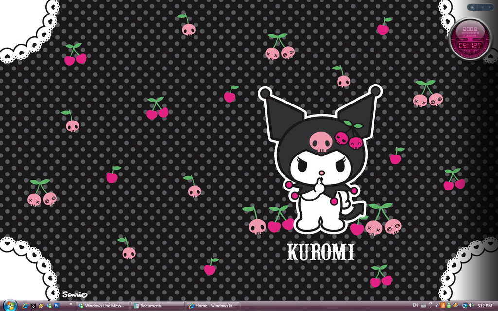 trendy gothic kuromi desktop visuals