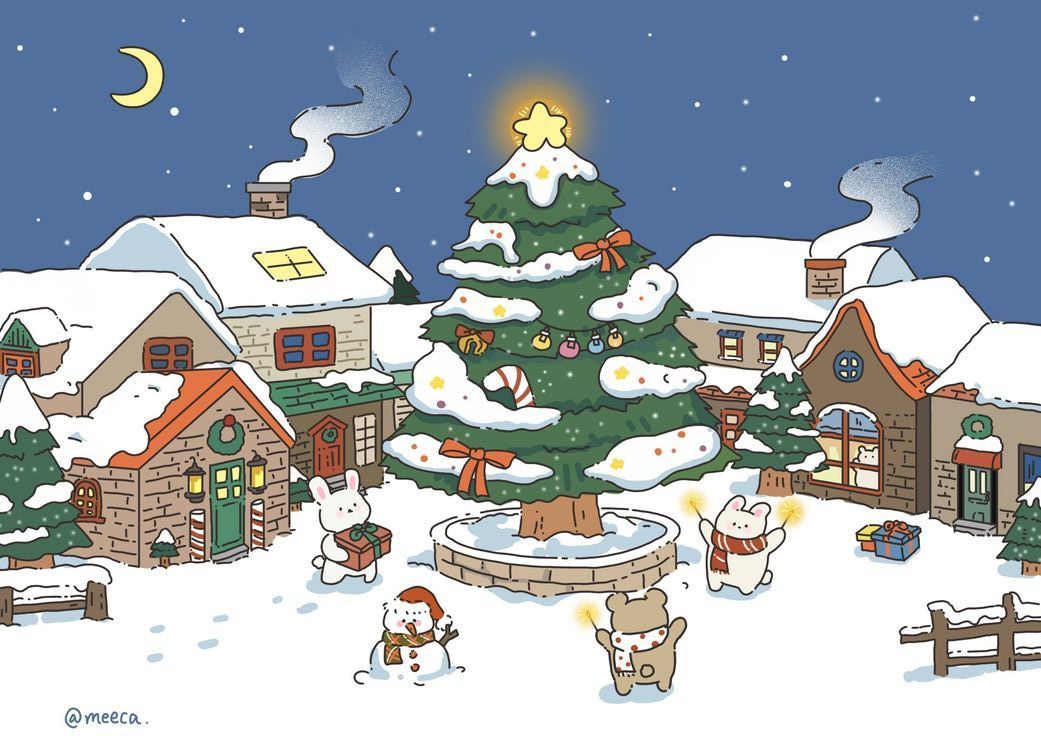 unique cute Christmas wallpapers for modern desktops