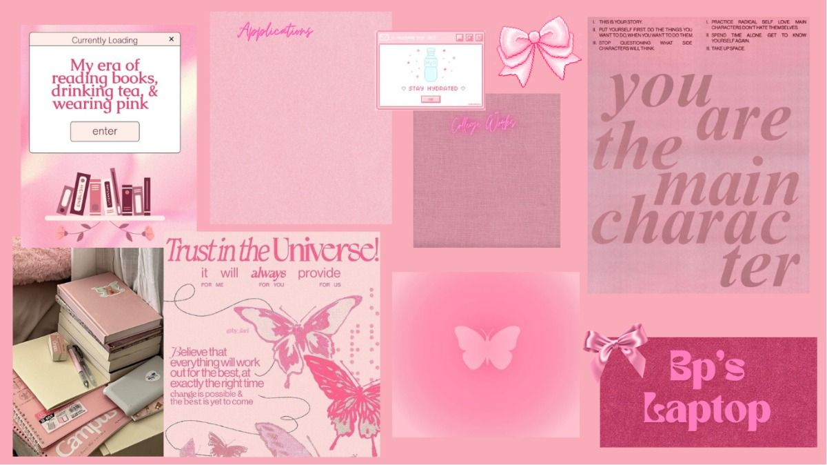 unique pink desktop aesthetic themes