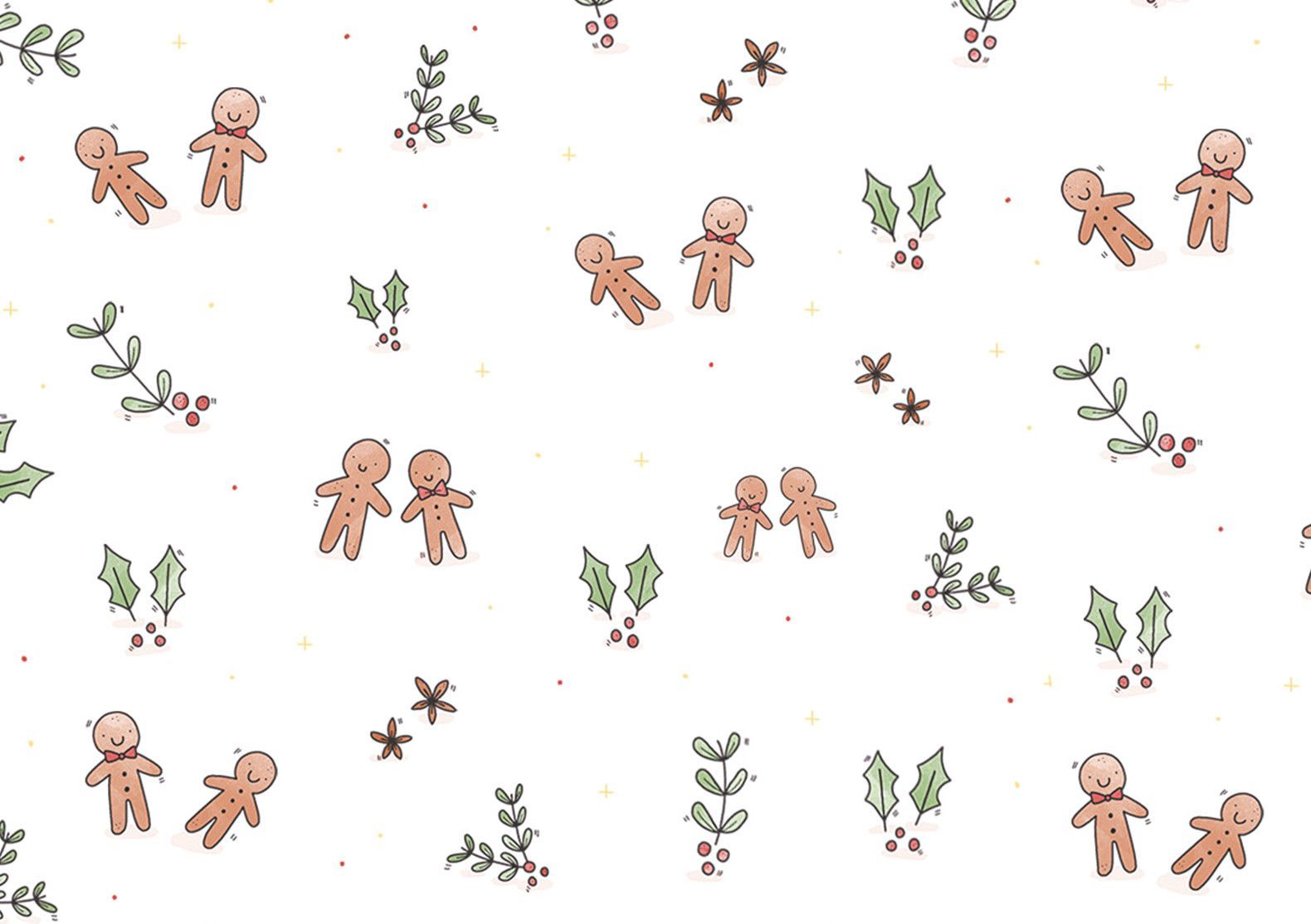 vibrant cute Christmas wallpaper for desktops